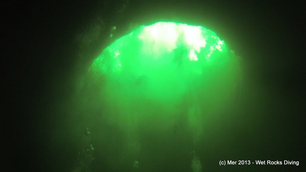 Aptly-Named Emerald Sink, from just inside the Upstream Cavern